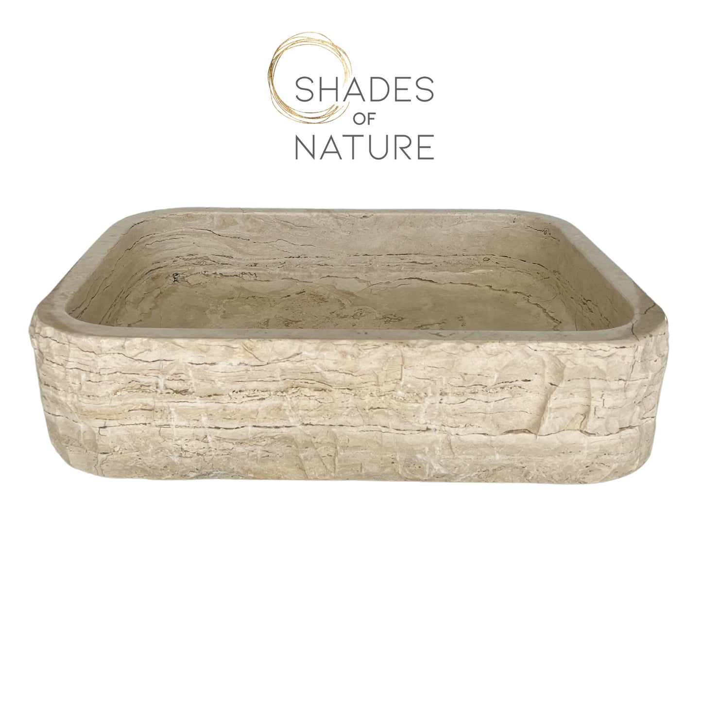 CUSTOM 10 + RECTANGLE NATURAL STONE BATHROOM SINK