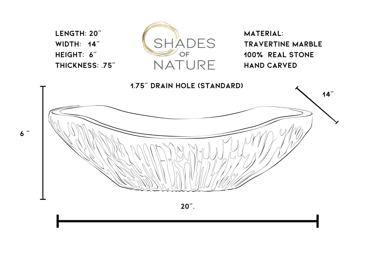OVAL CHISELED NATURAL STONE VESSEL SINK