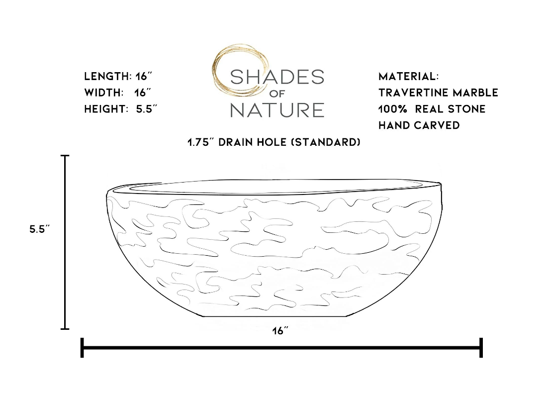 BOWL NATURAL STONE VESSEL SINK