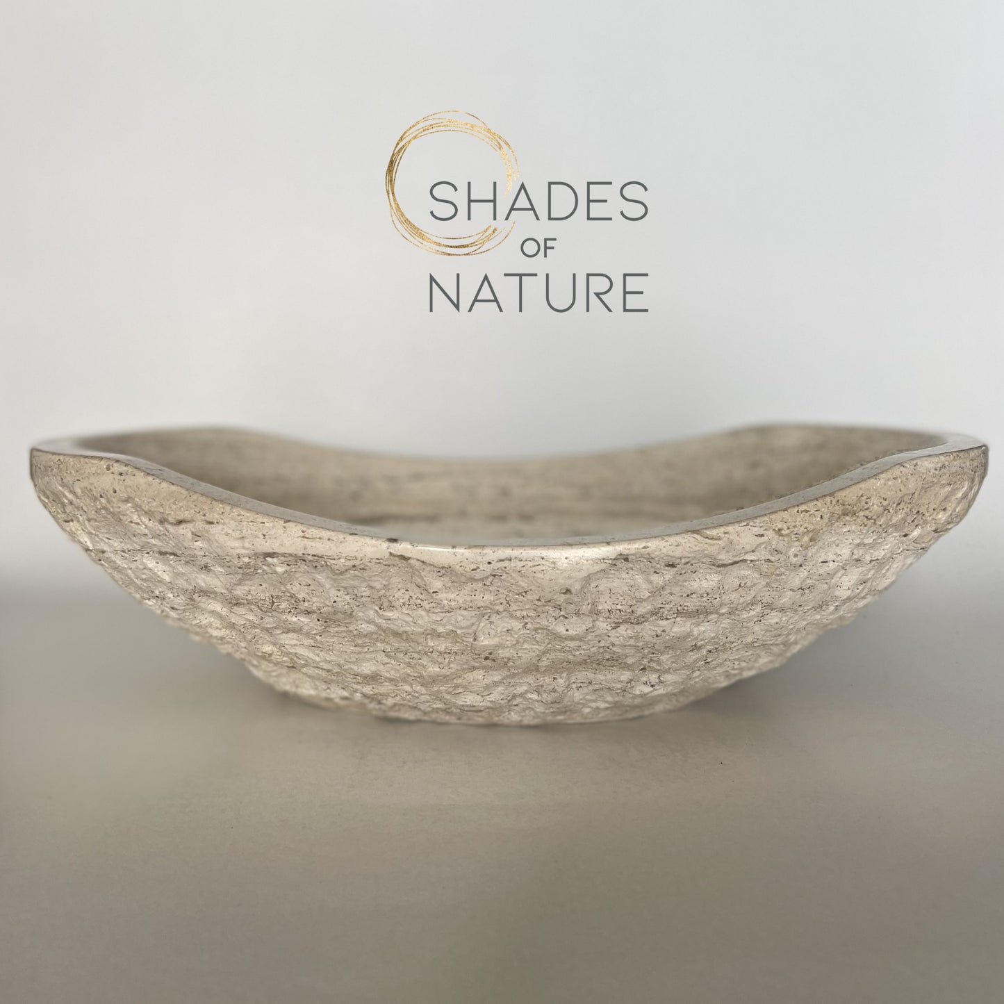 OVAL CHISELED NATURAL STONE VESSEL SINK