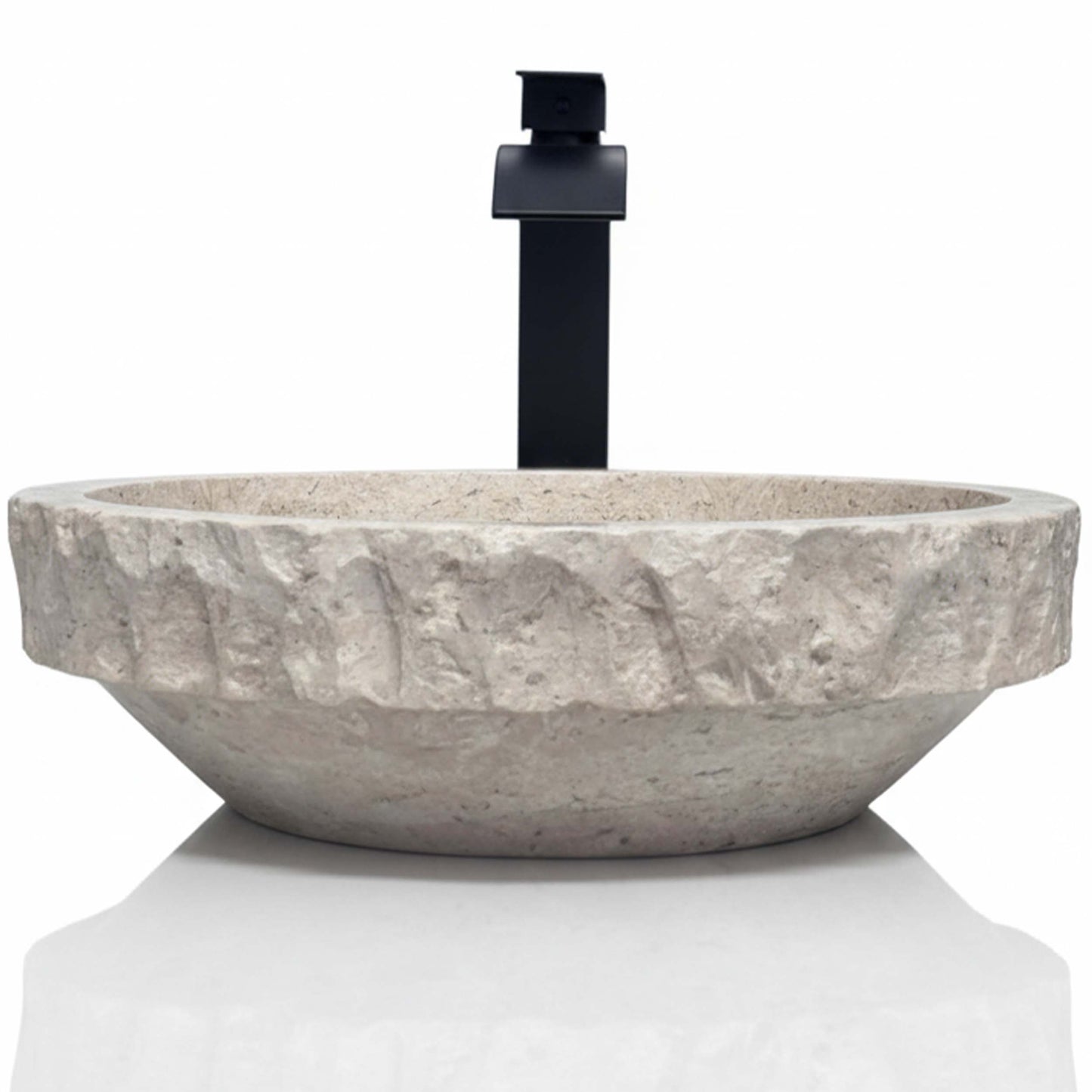 ROUND NATURAL STONE VESSEL SINK