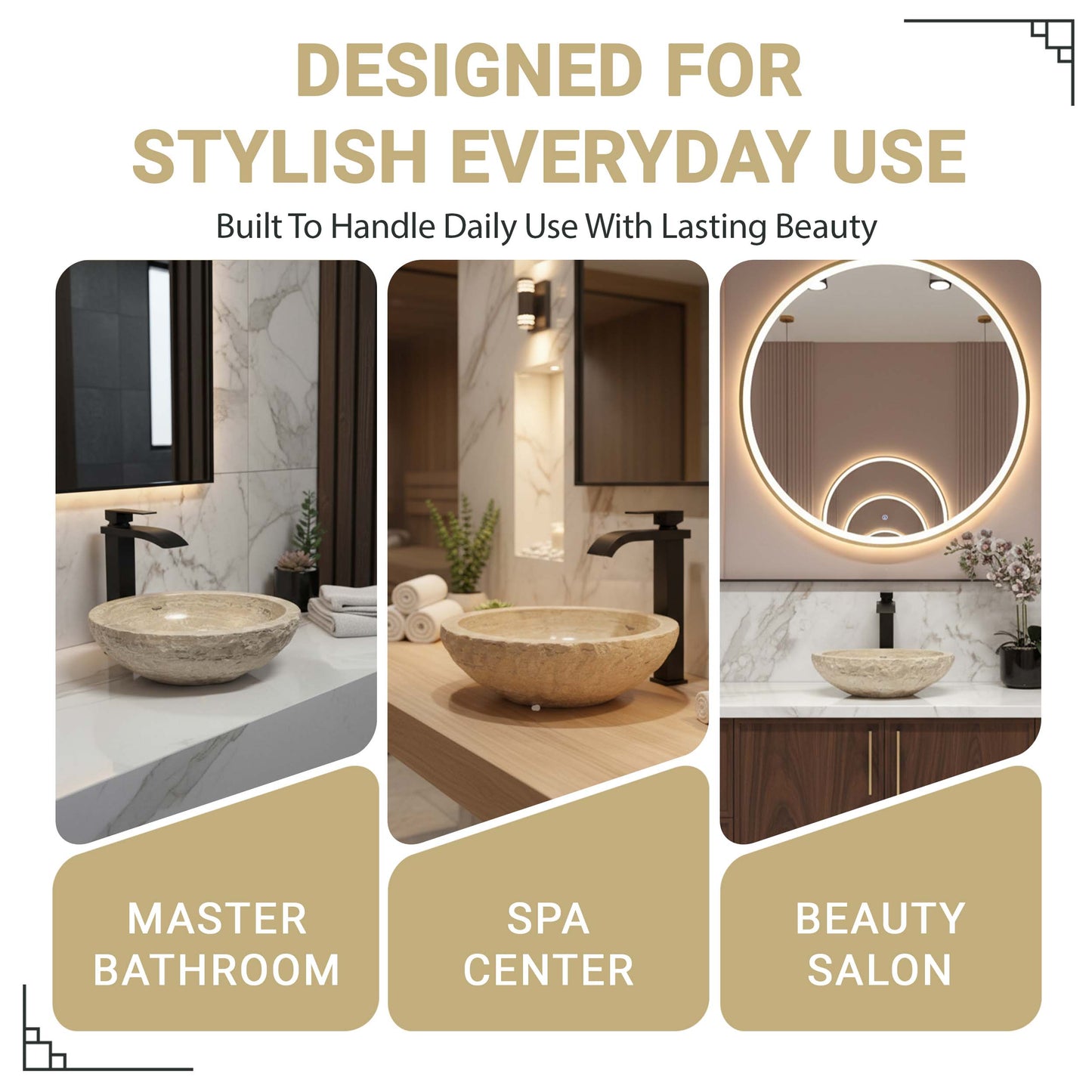 BOWL NATURAL STONE VESSEL SINK